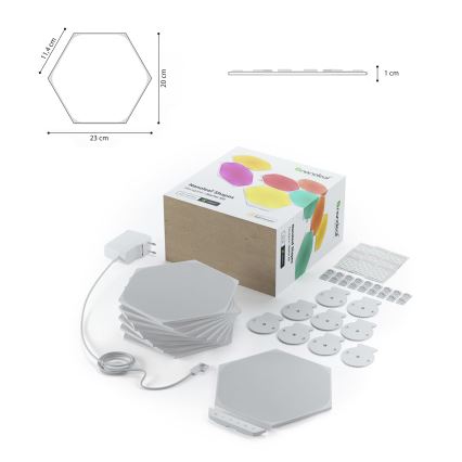 Nanoleaf - KIT 9x LED RGB Ljusreglerad panel SHAPES HEXAGON LED/2W/230V 1200-6500K Wi-Fi