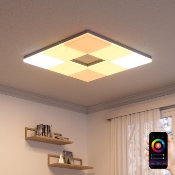 Nanoleaf - Set med 3x LED RGBW dimbara takarmaturer SKYLIGHT LED/18W/230V + 2x LED/16W/230V 2700-6500K Wi-Fi