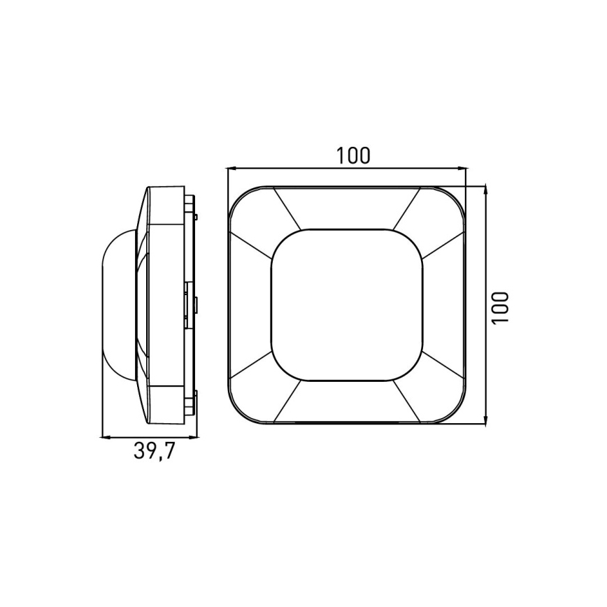 Närvarosensor PRES SENSOR 2000W, vit