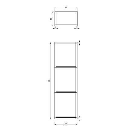 Nástěnný držák ručníků 78x23 cm svart