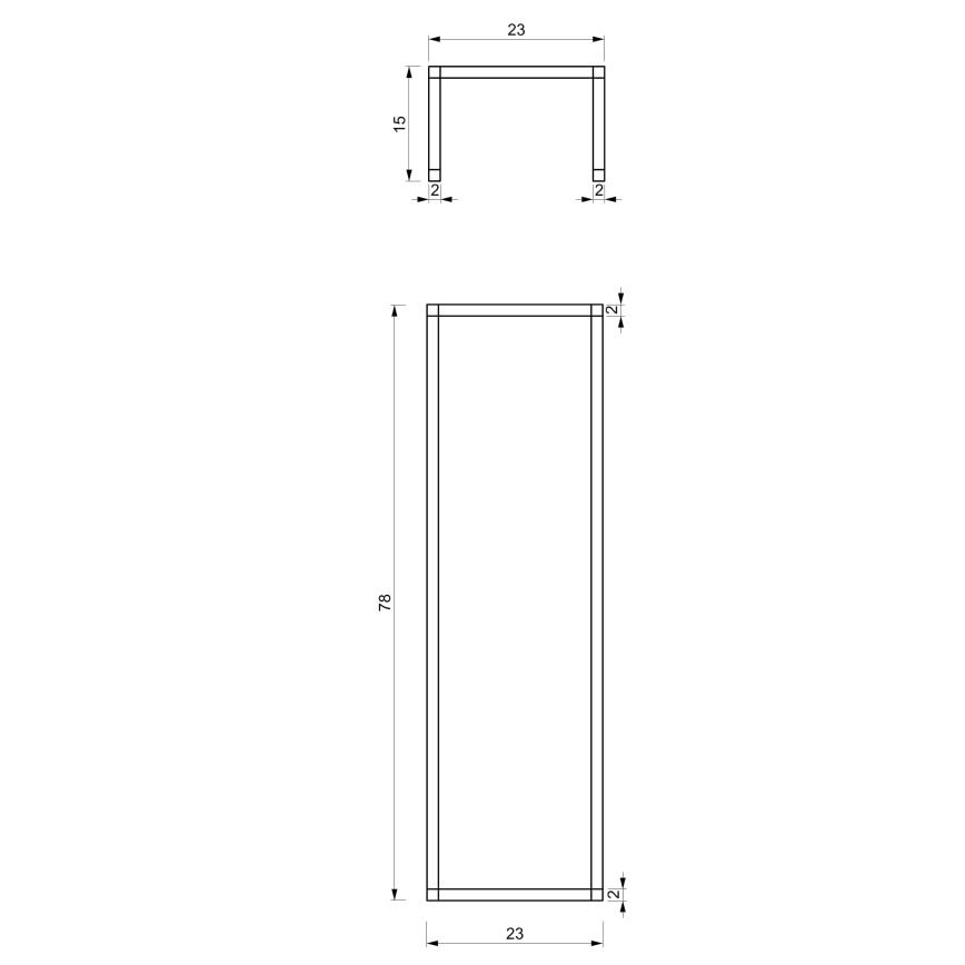 Nástěnný držák ručníků 78x23 cm svart