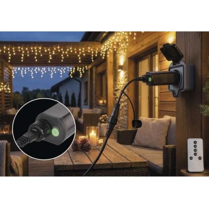 Nätaggregat för kopplingsbar julbelysning 80 V IP44