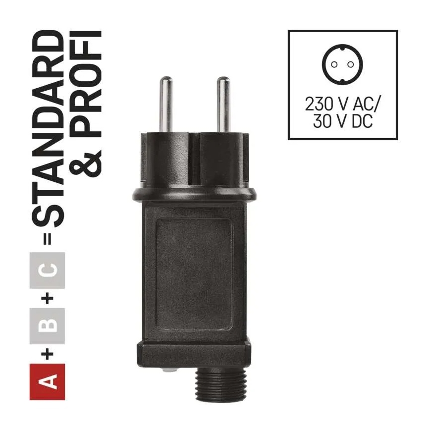 Nätaggregat för seriekopplad julbelysning 230V IP44