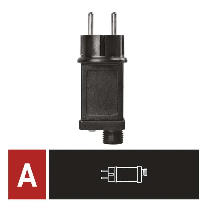 Nätaggregat för seriekopplad julbelysning 230V IP44