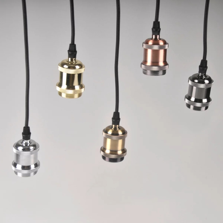 Nätaggregat kabel 1xE27/20W/230V guld