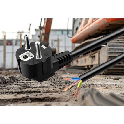 Nätkabel 3 m, 230 V, svart