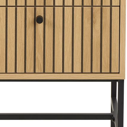 Nattbord med lådor OLIVIA i ek