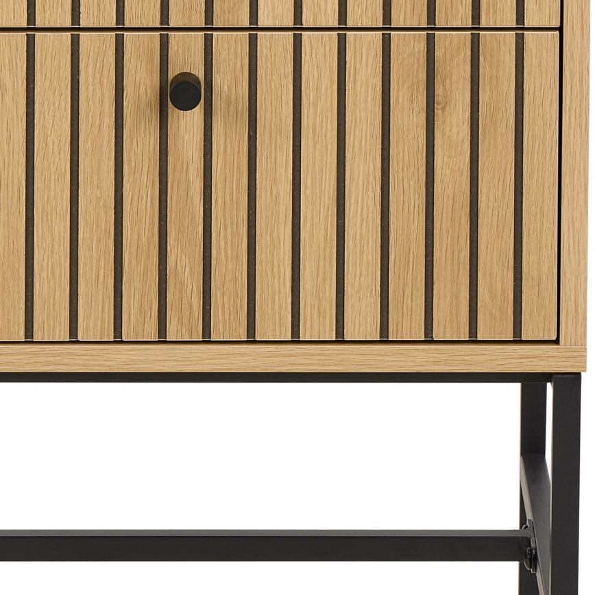 Nattbord med lådor OLIVIA i ek