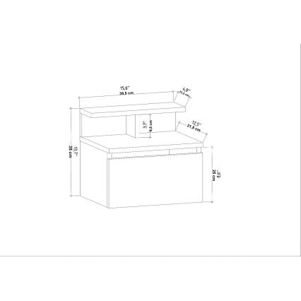 Nattbord NOVEN antracit