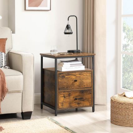 Nattduksbord ARIN brun/svart