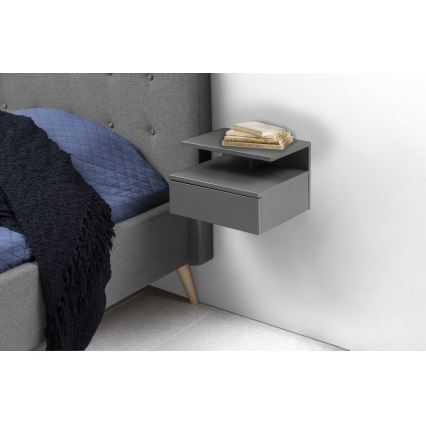 Nattduksbord AVA grå