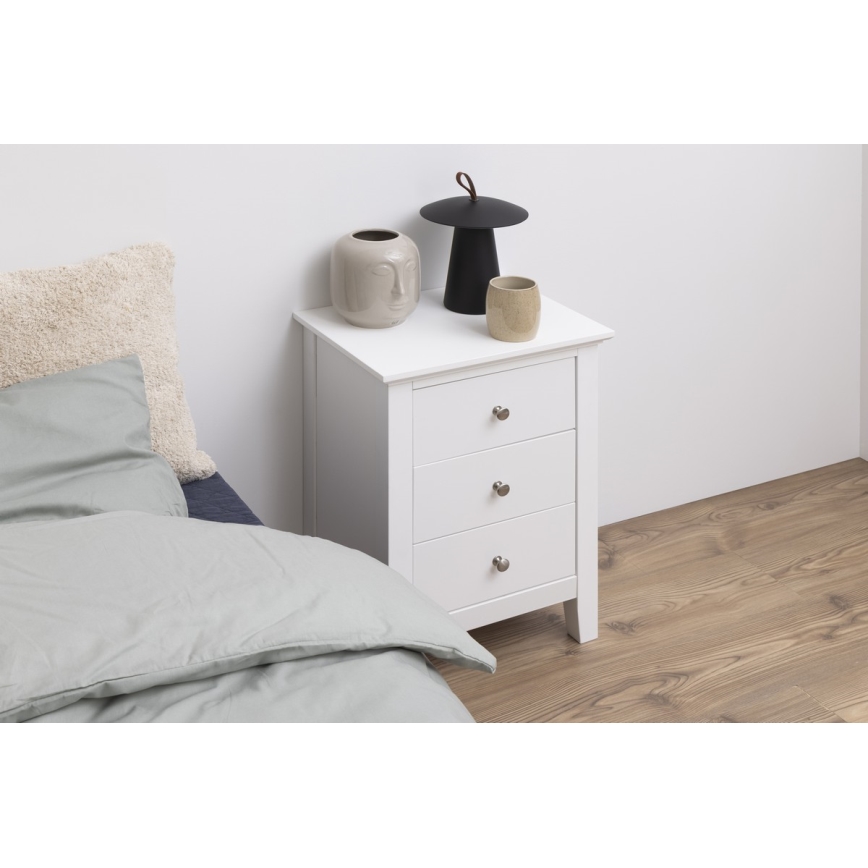 Nattduksbord LARA vit