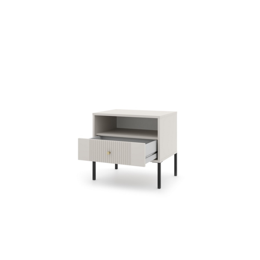 Nattduksbord LUE beige/svart