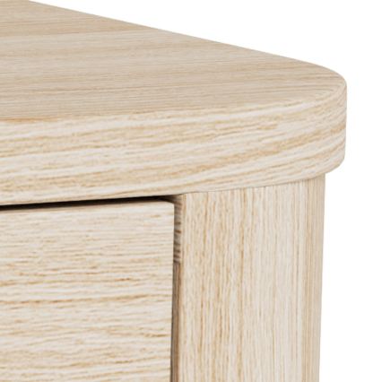Nattduksbord MADERA 46x30 cm vit ek