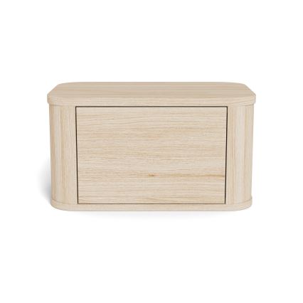 Nattduksbord MADERA 46x30 cm vit ek