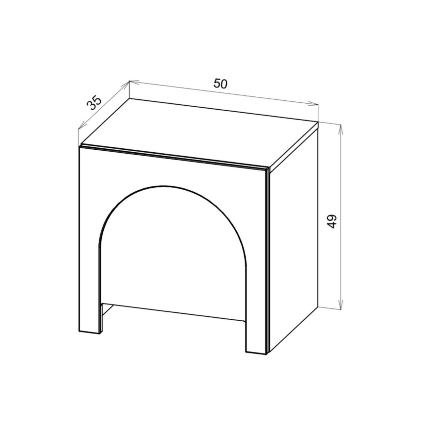 Nattduksbord NIO kashmir/beige