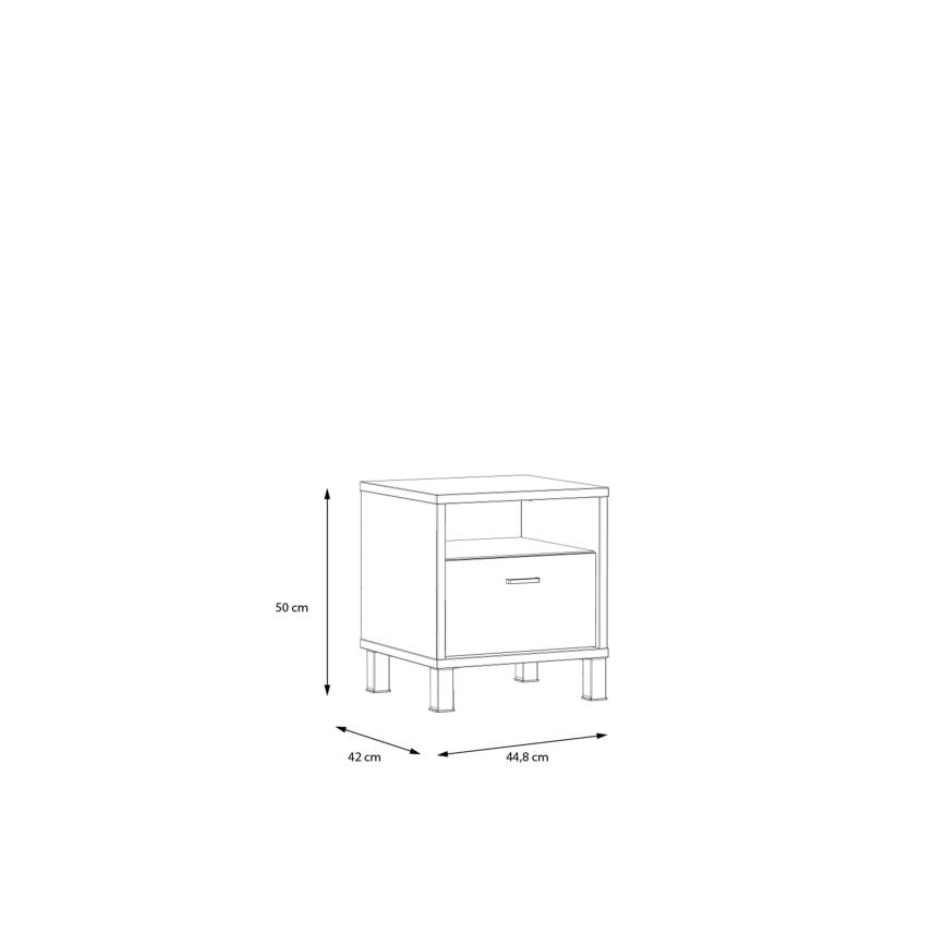 Nattduksbord OREN brun/svart