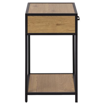 Nattduksbord SARON ek/svart