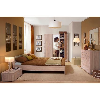 Nattduksbord THEMO 29x63 cm sonoma ek