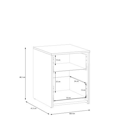 Nattduksbord URO ek artisan/vit