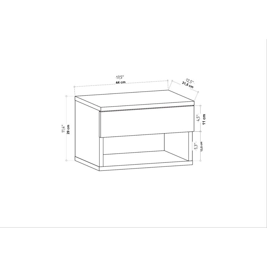 Nattduksbord VETRA antracit