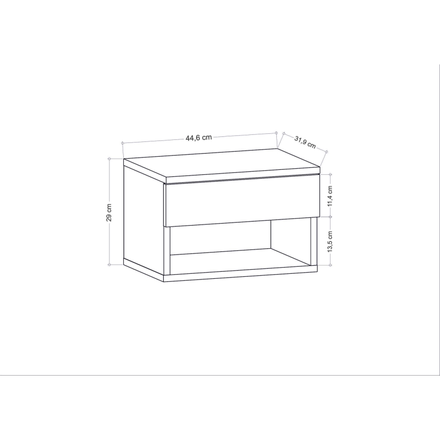 Nattduksbord VETRA vit