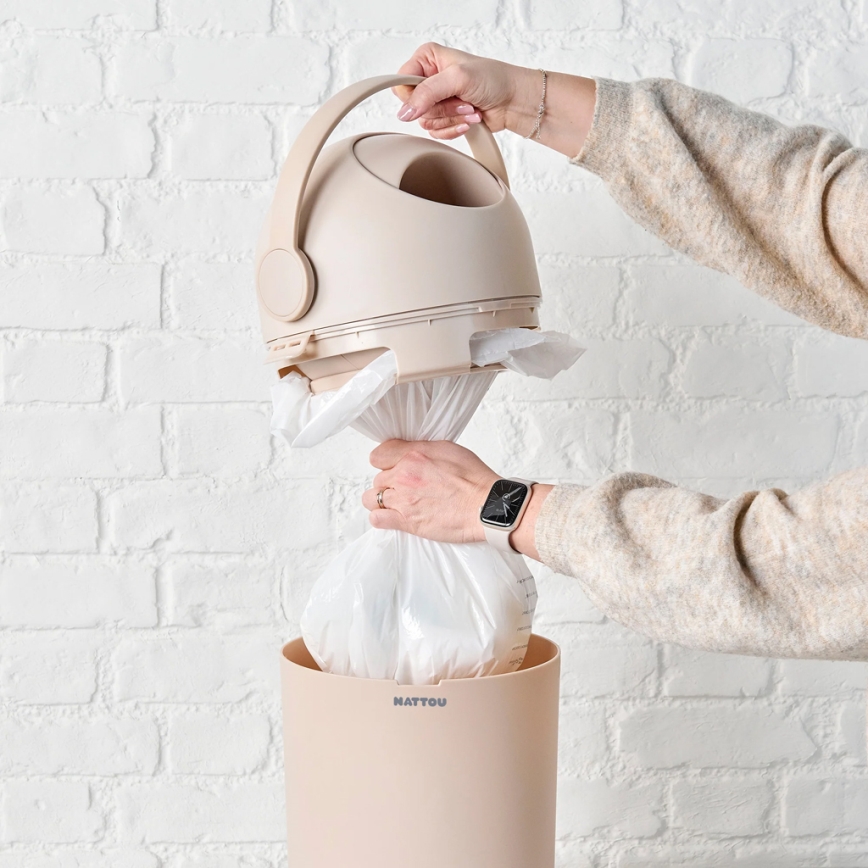 Nattou - Blöjsoptunna och skötmatta SOFTY 50x70 cm beige