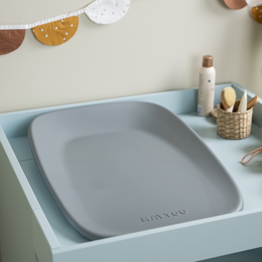 Nattou - Bytmatta SOFTY 50x70 cm grå