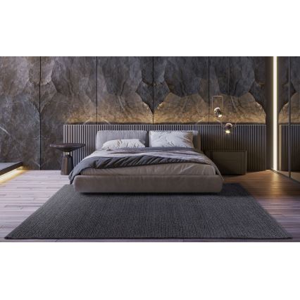 Naturlig matta FIR WOOL 70x140 cm 2600 g/m2 antracit
