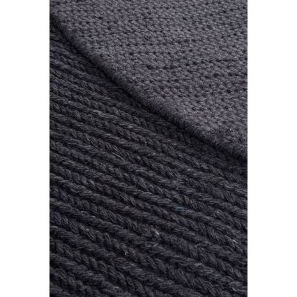 Naturlig rund matta FIR WOOL 160 cm 2600 g/m2 antracit