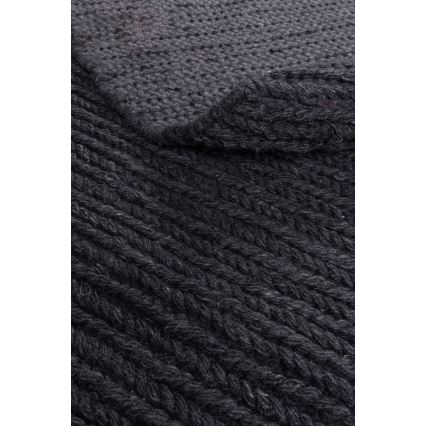 Naturlig rund matta FIR WOOL 160 cm 2600 g/m2 antracit
