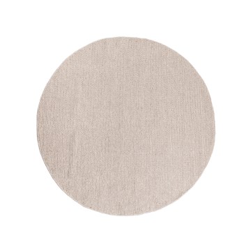 Naturlig rund matta FIR WOOL 160 cm 2600 g/m2 beige