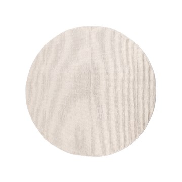 Naturlig rund matta FIR WOOL 160 cm 2600 g/m2 krämvit