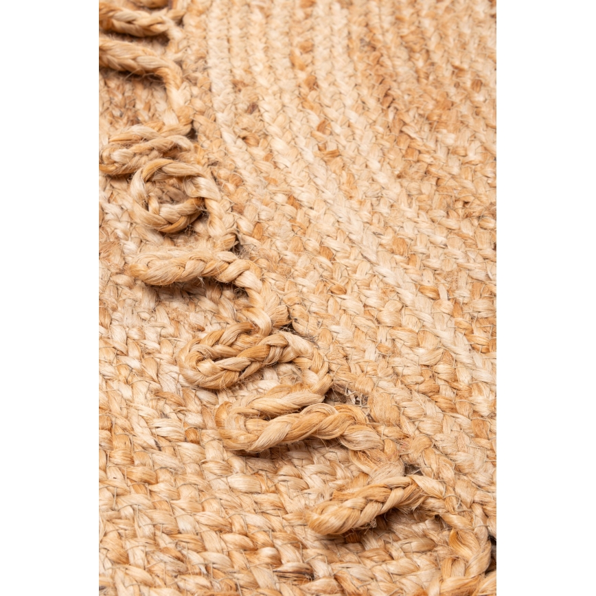 Naturlig rund matta JUTA 100 cm beige