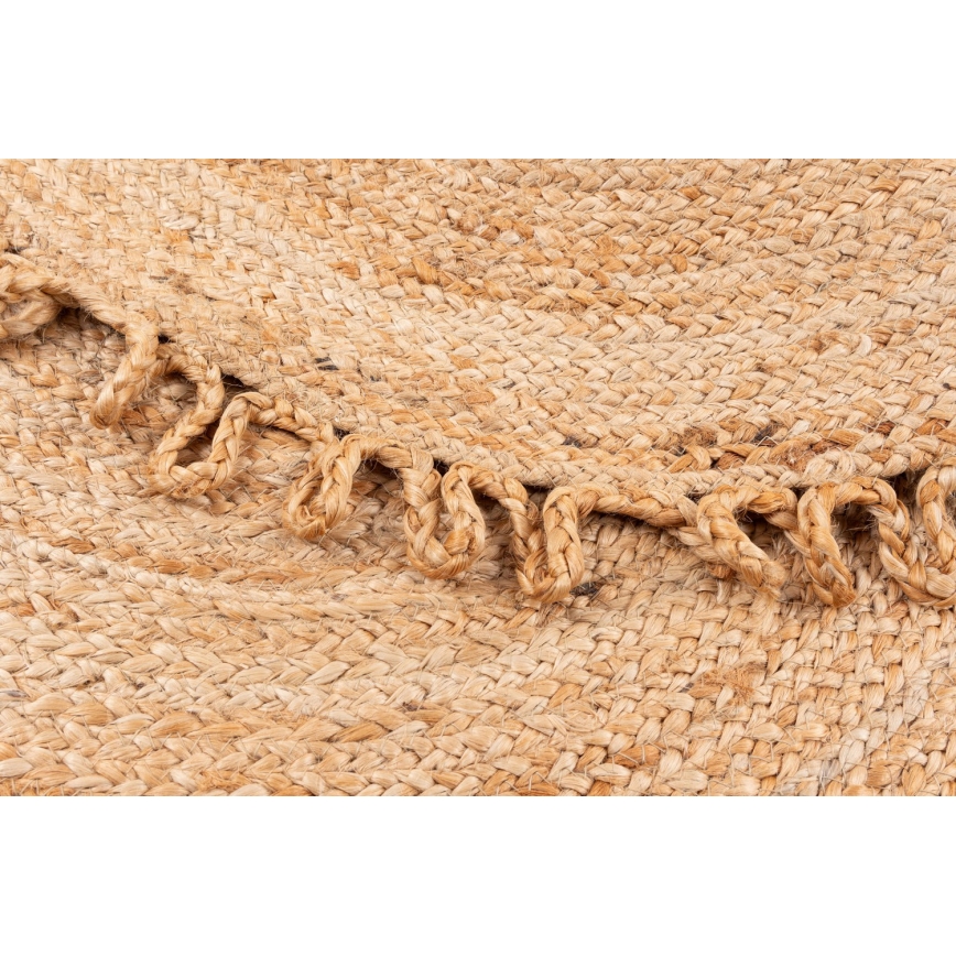 Naturlig rund matta JUTA 100 cm beige