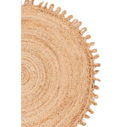 Naturlig rund matta JUTA 100 cm beige