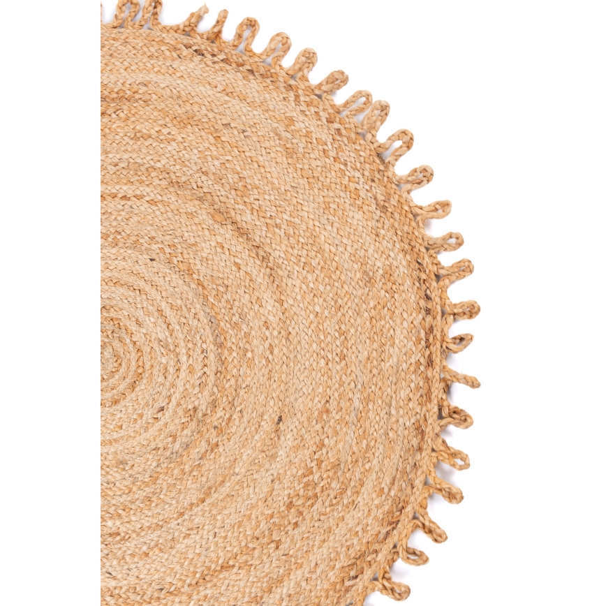 Naturlig rund matta JUTA 100 cm beige