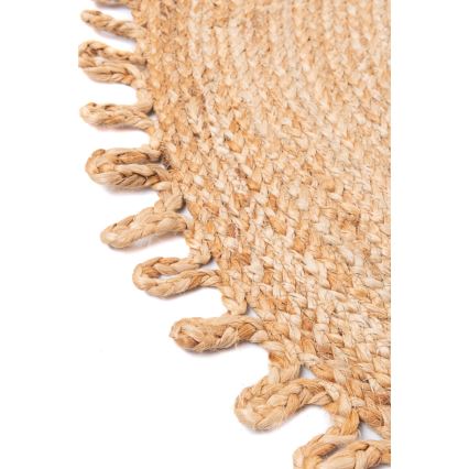 Naturlig rund matta JUTA 100 cm beige