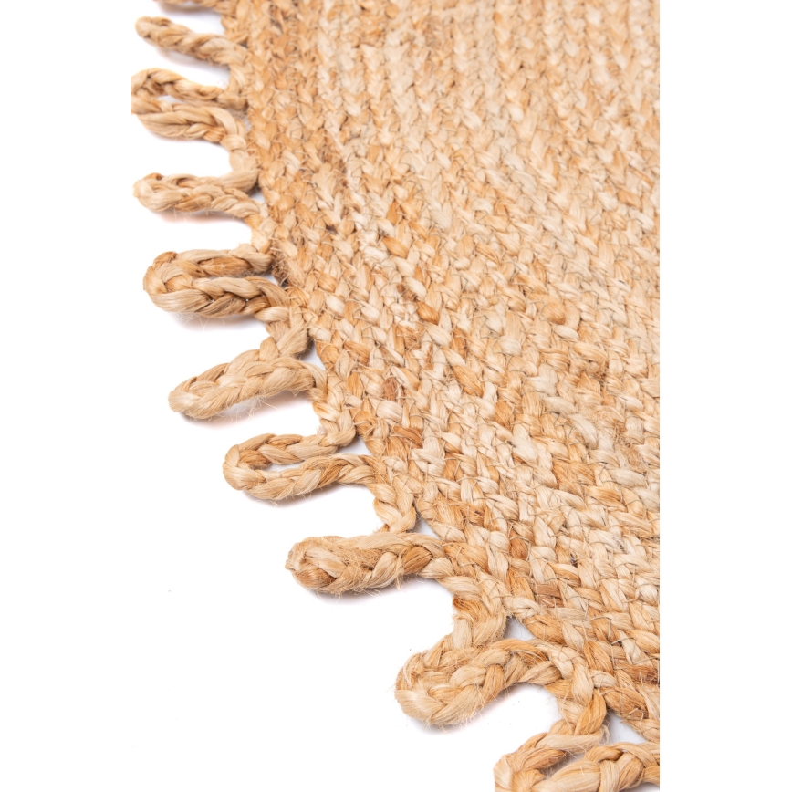 Naturlig rund matta JUTA 100 cm beige