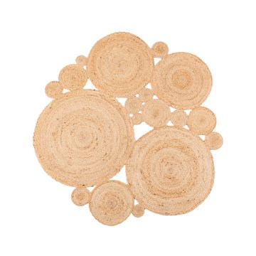 Naturlig rund matta JUTA 140 cm beige
