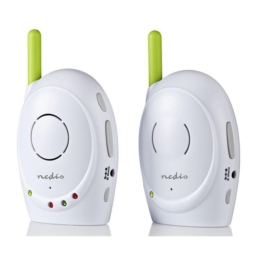 Nedis BAMO110AUWT - Trådlös baby monitor 5W/230V