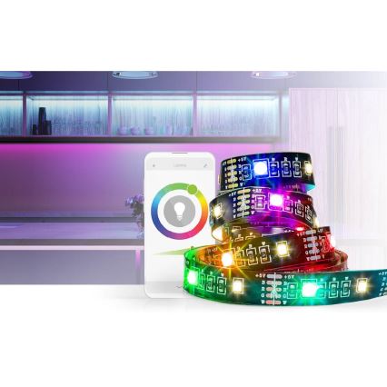 LED RGB ljusreglerad  ljusslinga SmartLife 2,4m LED/4W/5V