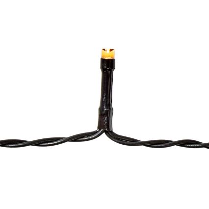 LED utomhusslinga 192 LED / 7 funktioner / 3xAA, 14,9 m, IP44, varmvit