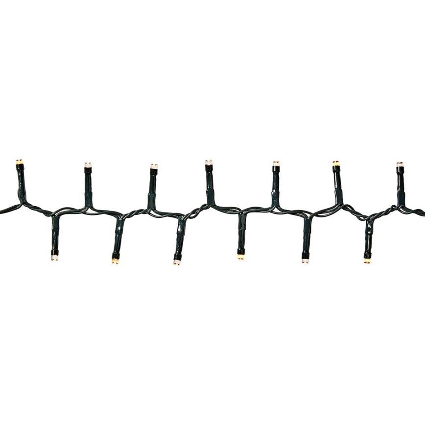 LED Utomhus julbelysning 400xLED/7 funktioner 11m IP44 varmvit