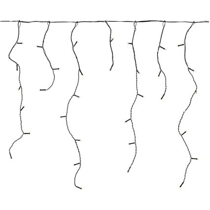 LED utomhusgardin 180xLED/7 funktioner 10,9 m IP44 varmvit
