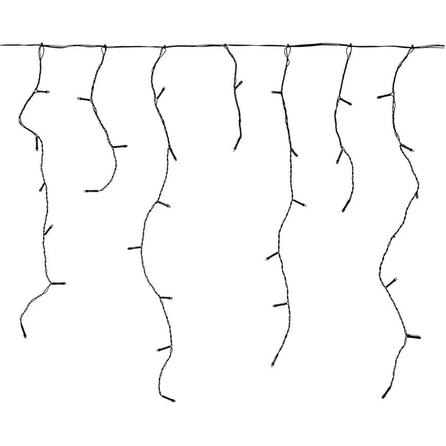 LED utomhusgardin 180xLED/7 funktioner 10,9 m IP44 varmvit