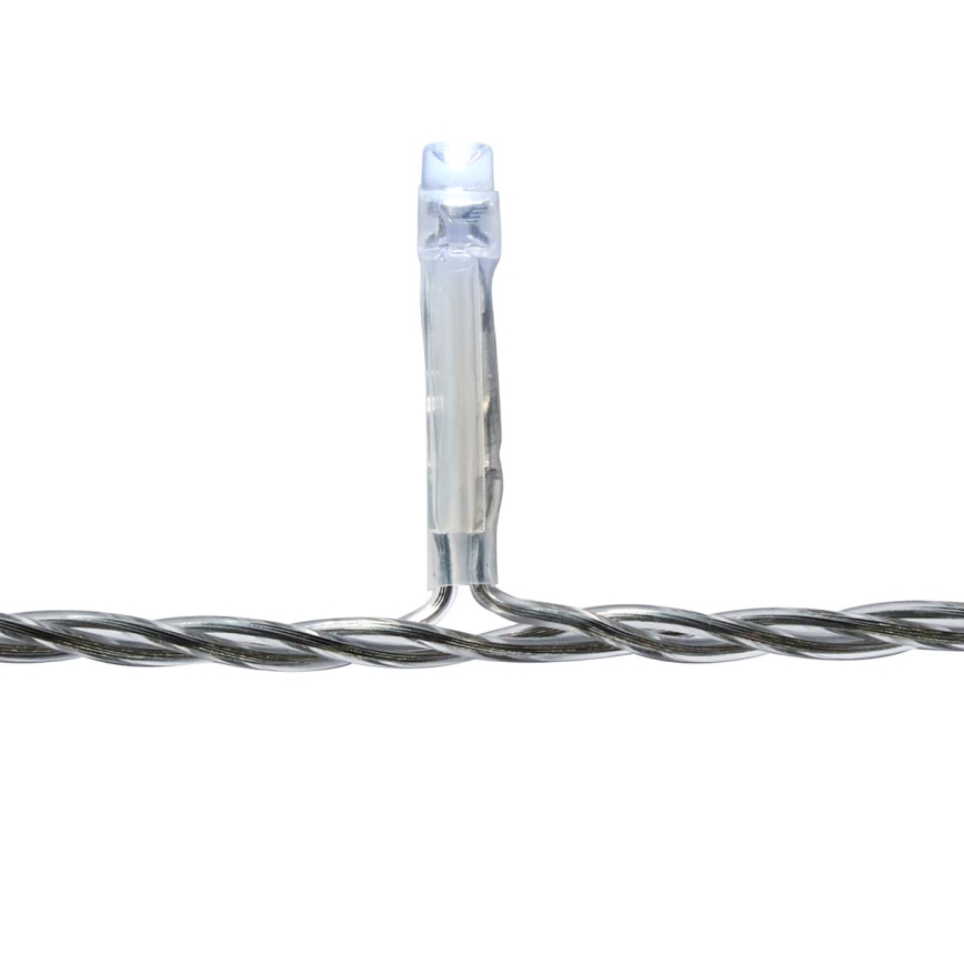LED utomhus julgardin 180xLED/7 funktioner 10,9m IP44 kallvit