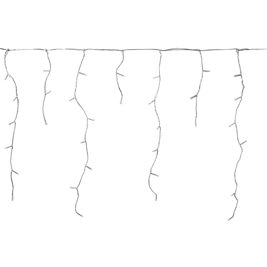 LED utomhusgardin 360xLED/7 funktioner 14m IP44 kallvit