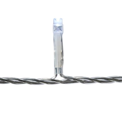 LED utomhusgardin 360xLED/7 funktioner 14m IP44 kallvit