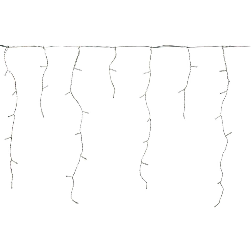 LED utomhusgardin 360xLED/7 funktioner 14m IP44 kallvit